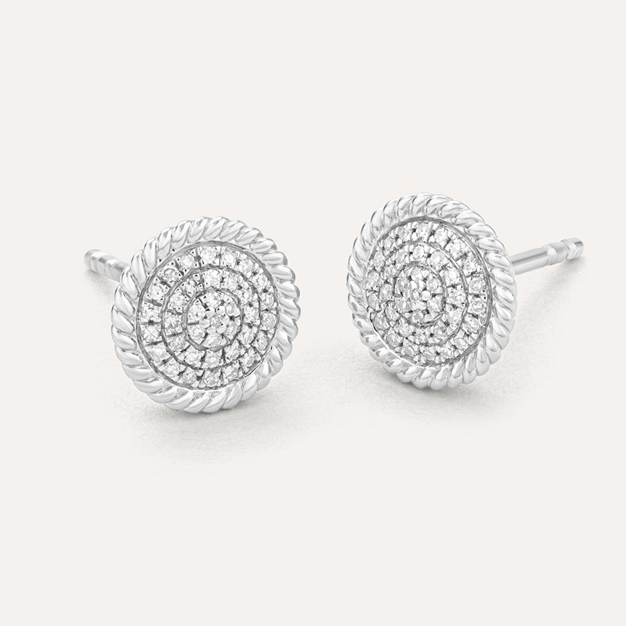 Circle Rope Stud Earrings