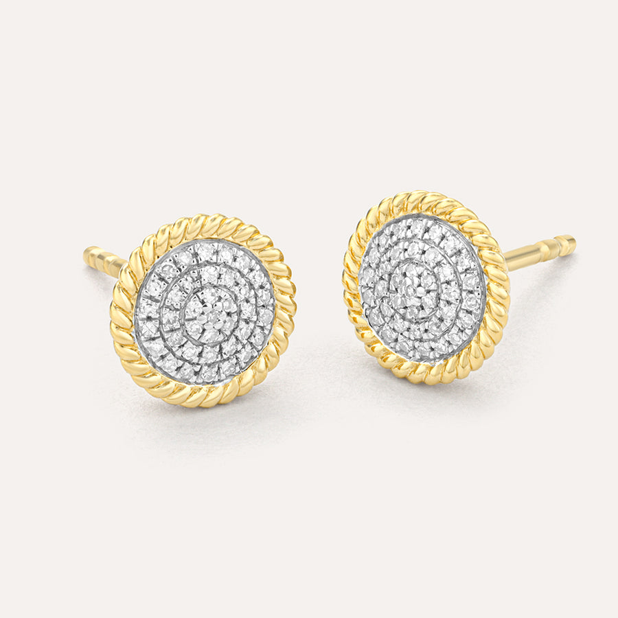 Circle Rope Stud Earrings