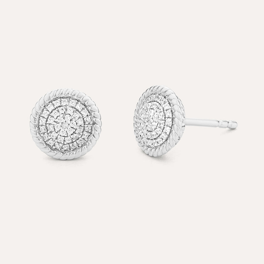 Circle Rope Stud Earrings