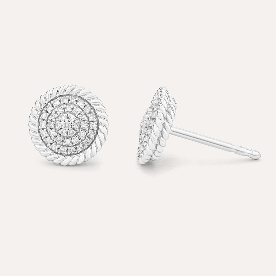 Circle Rope Stud Earrings