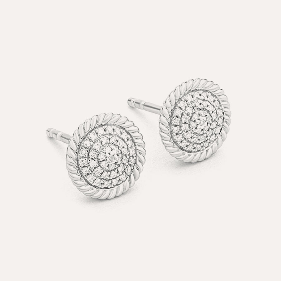 Circle Rope Stud Earrings