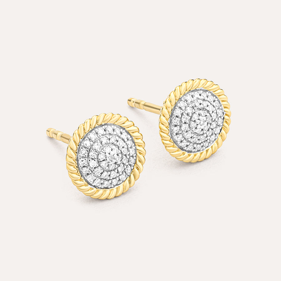 Circle Rope Stud Earrings