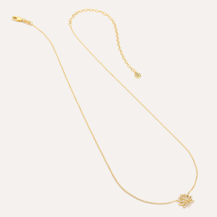 Blooming Lotus Pendant Necklace