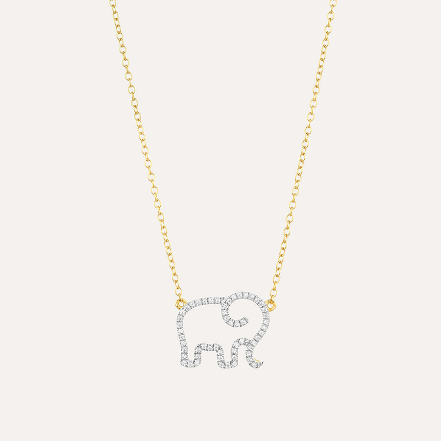 Elephant Mom Pendant Necklace