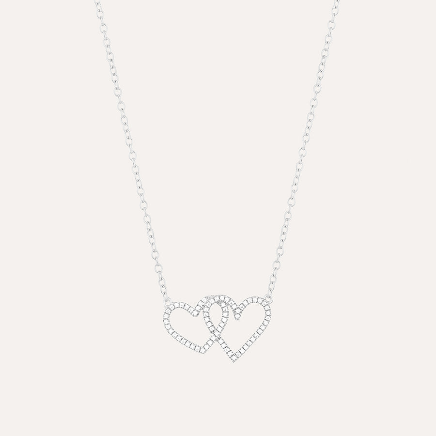 Two Hearts Pendant Necklace