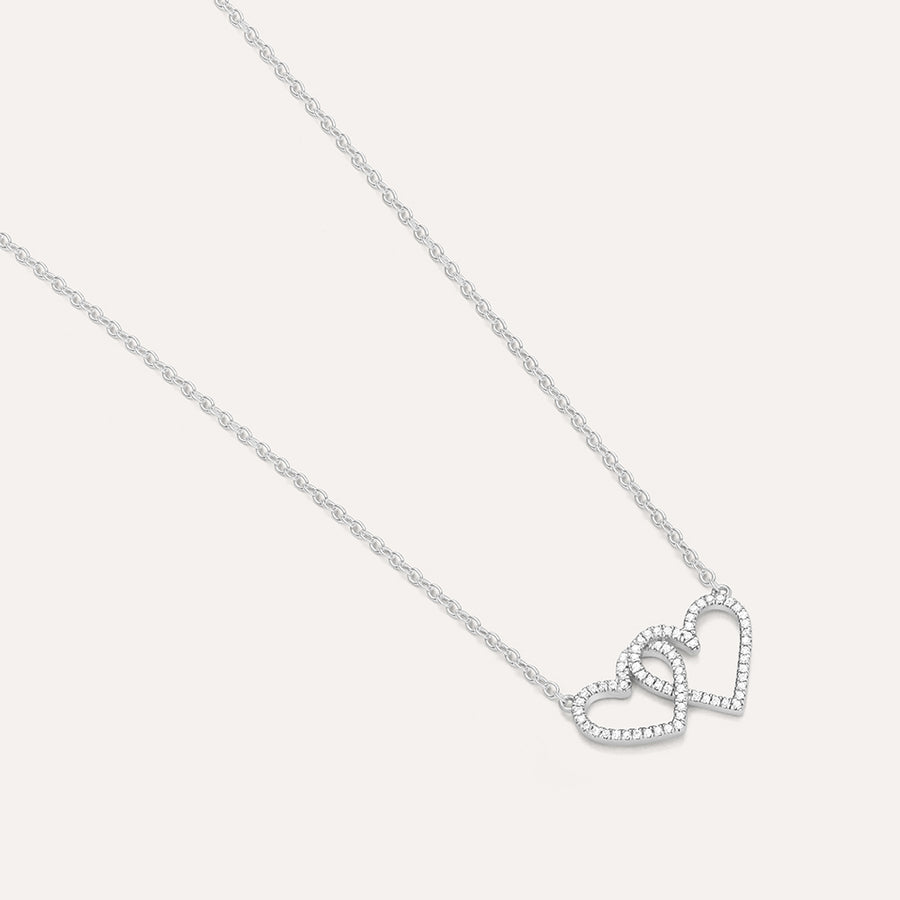 Two Hearts Pendant Necklace