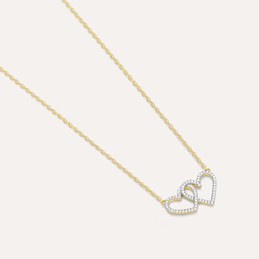 Two Hearts Pendant Necklace