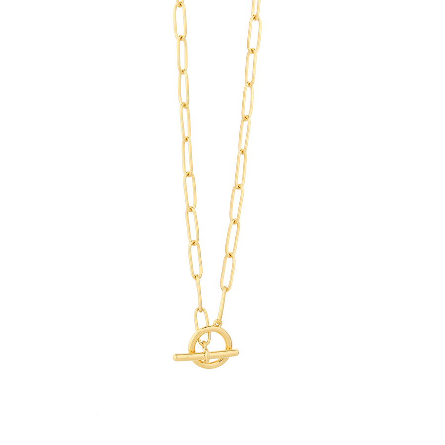 T-Bar Paperclip Charm Necklace