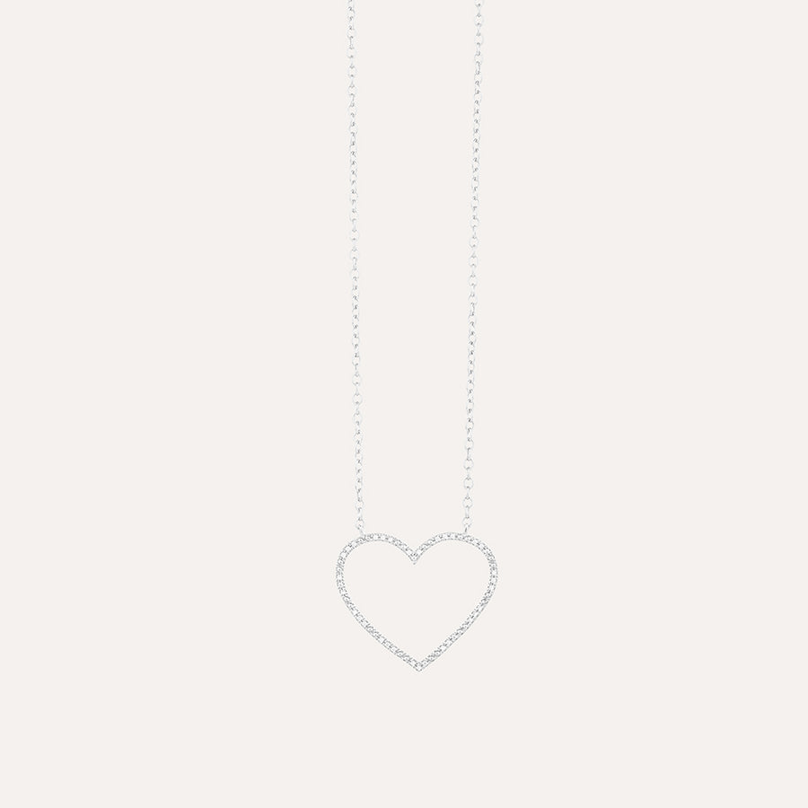 Silver Linings Heart Pendant Necklace