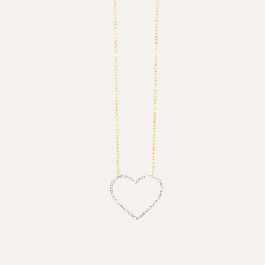 Silver Linings Heart Pendant Necklace