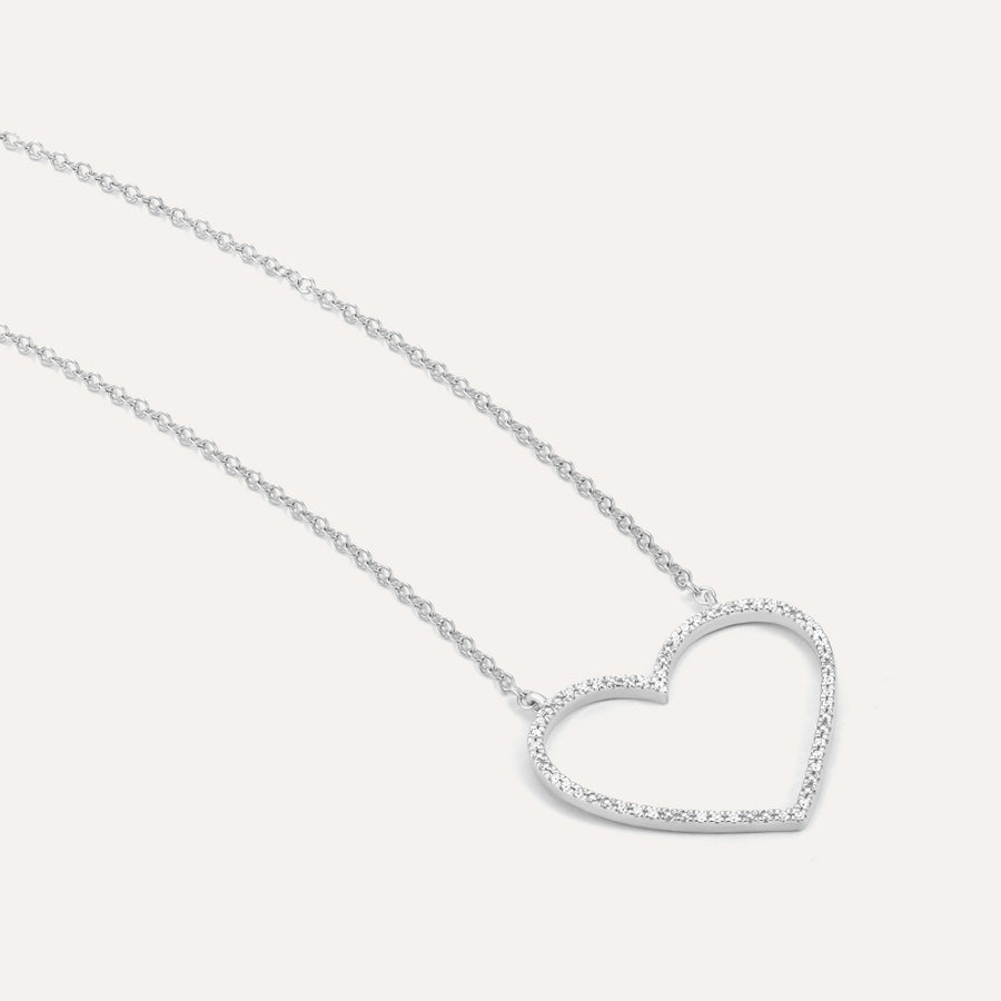 Silver Linings Heart Pendant Necklace