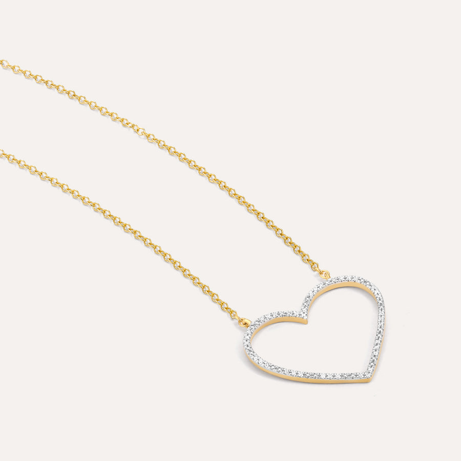 Silver Linings Heart Pendant Necklace