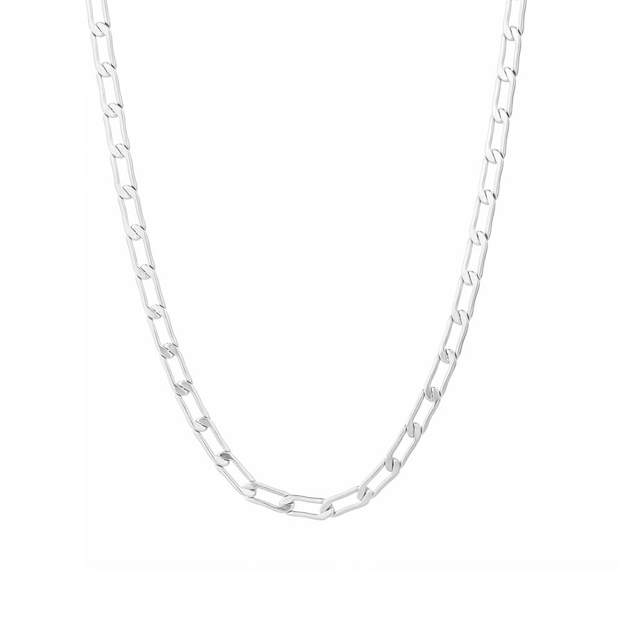 Flat Curb-Link Charm Necklace