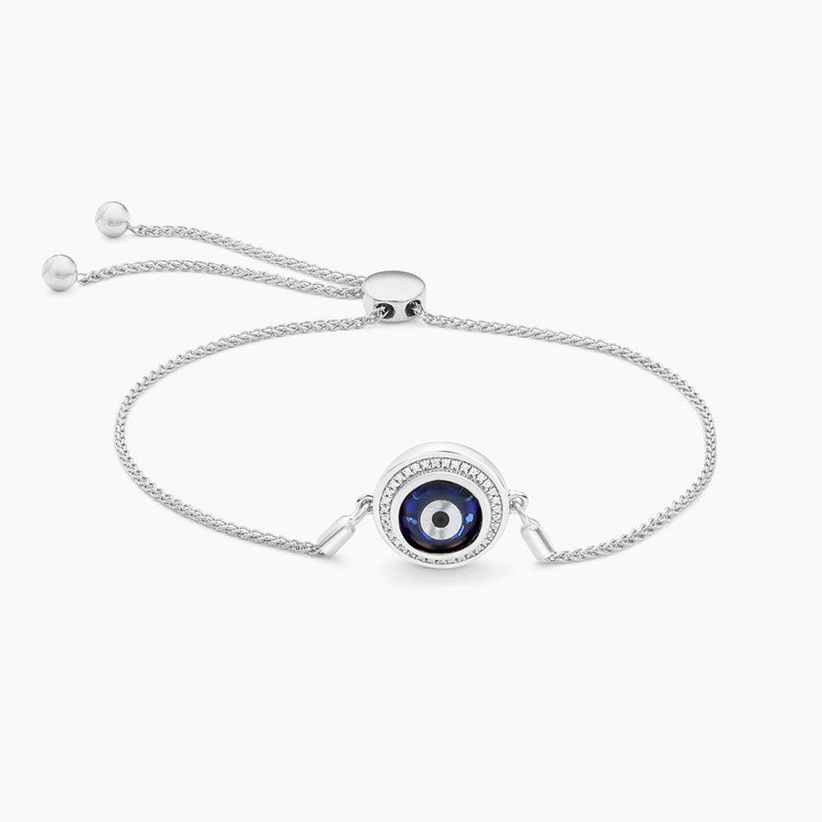 Evil Eye Silver Bracelet - Adjustable 925 Protection Charm – Foreva Culture